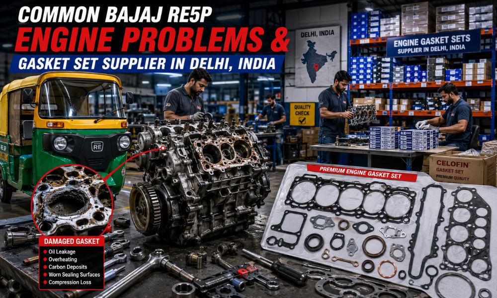 Common Bajaj RE5P Engine Problems & Gasket Set Supplier in Delhi, India